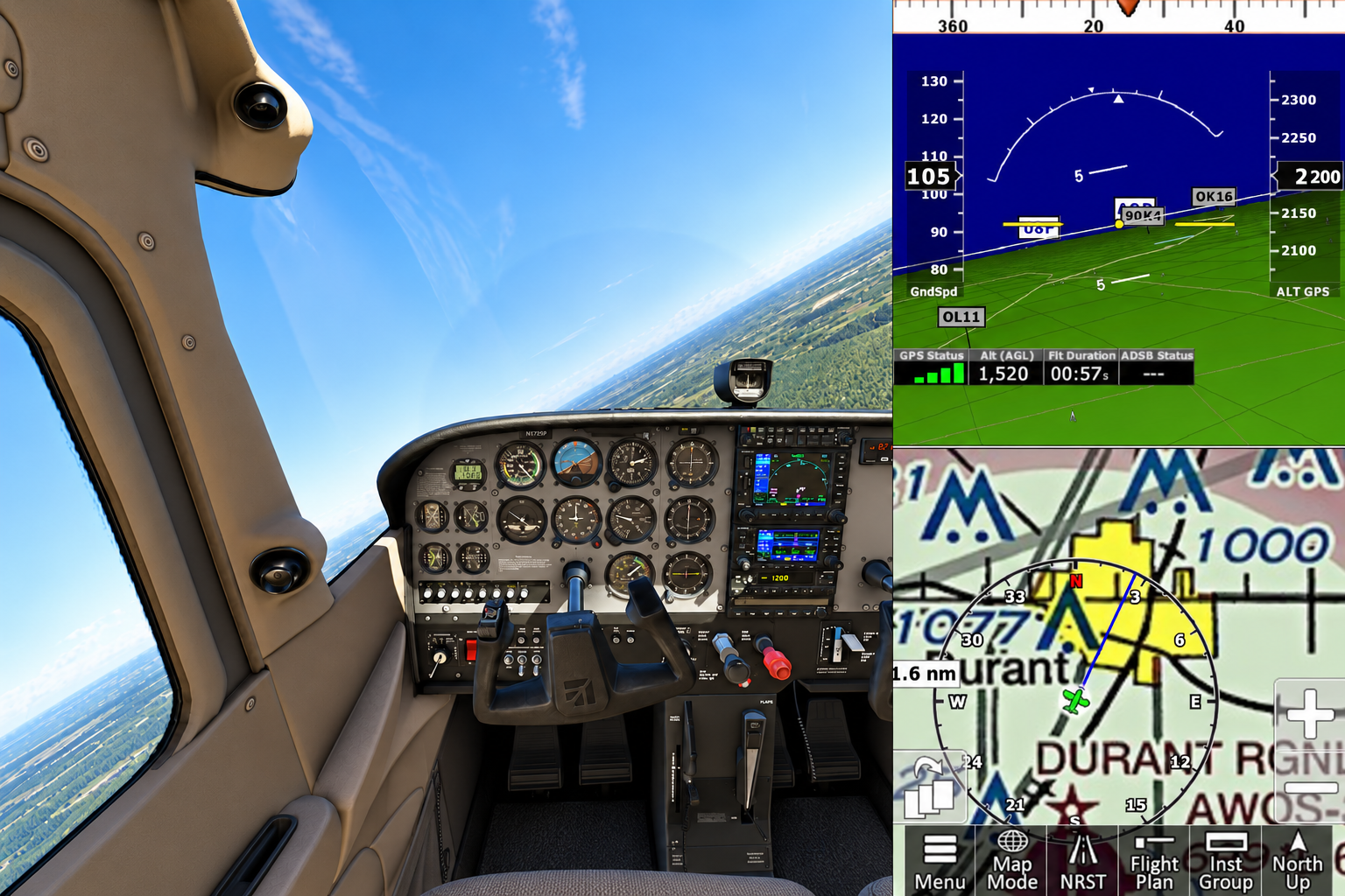 iFly EFB connected to a desktop flight simulator