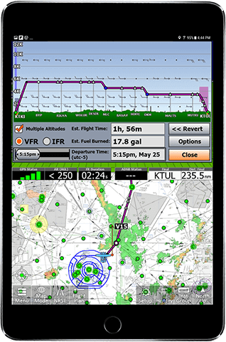 iFly EFB altitude planning