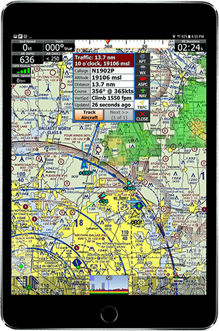 iFly EFB moving map with weather