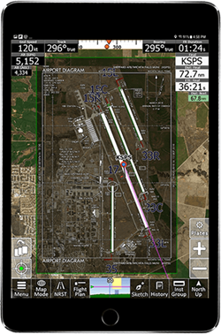 iFly EFB airport navigation display